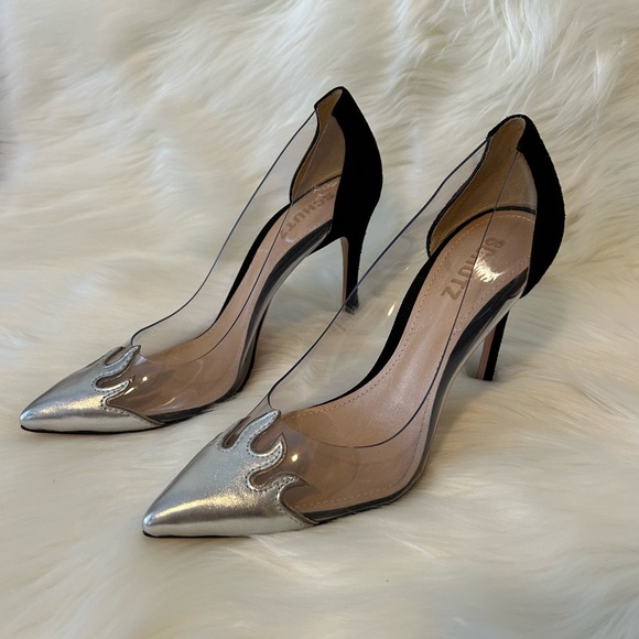 Schutz Suede and PVC Fire Heels - Size 6 - Picture 8 of 8